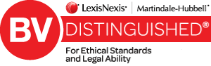 Badge for LexisNexis / Martindale-Hubbell BV Distinguished for Ethical Standards and Legal Ability